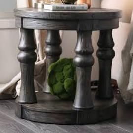 Mika by Furniture of America CM4424GY-E End Table